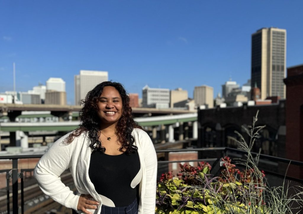 me in front of the Richmond Skyline